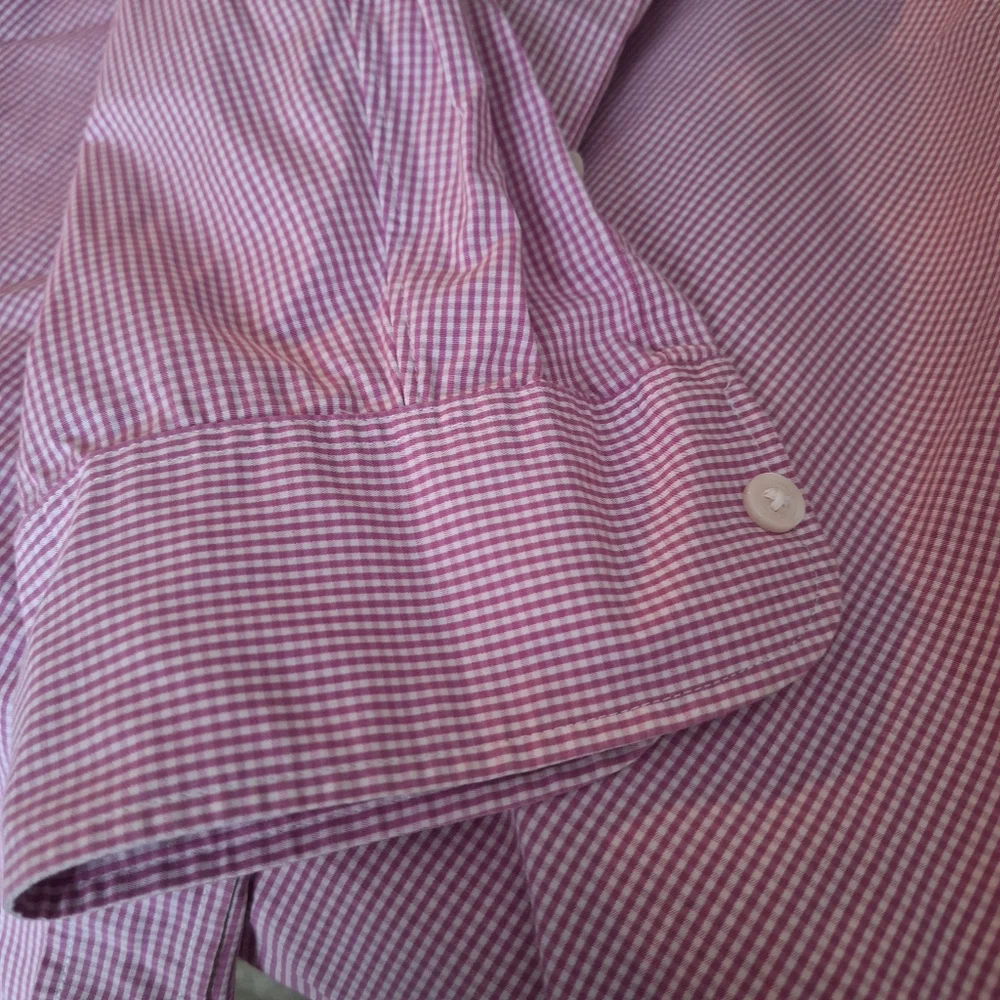 Men's J. Crew Pink Checkered Button Up Shirt Sz XL